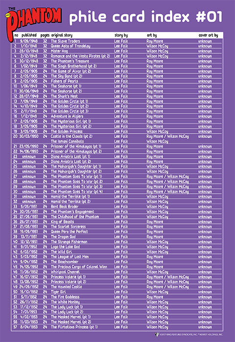 Phantom Philecard Index  #01 (colour)