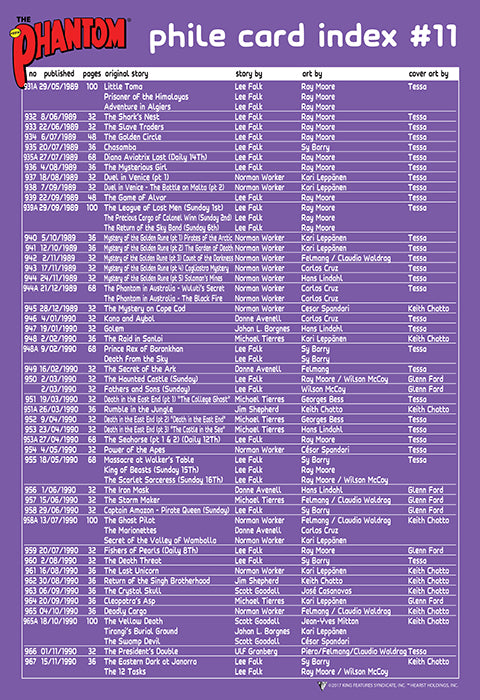Phantom Philecard Index  #11 (colour)
