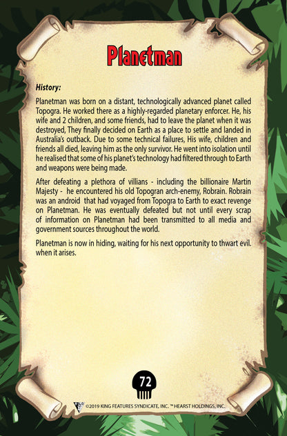 Phantom's Universe Character Card #72 - Planetman