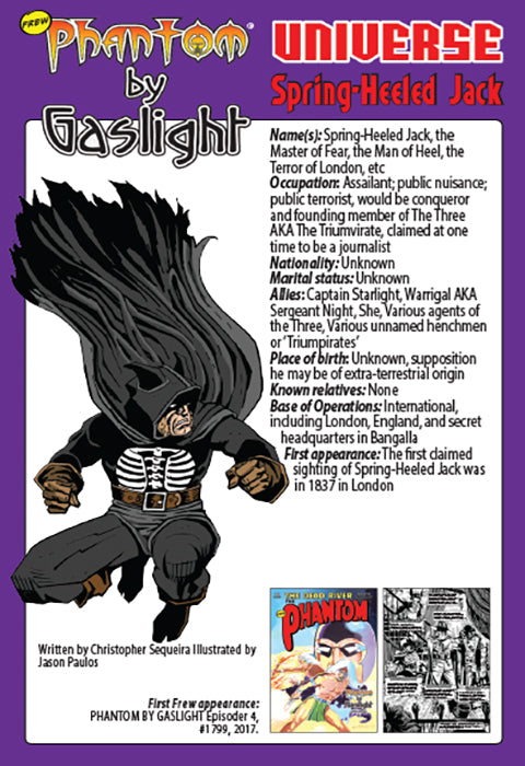 Phantom's Universe Character Card #67 - Spring-Heeled Jack