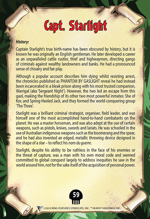 Phantom's Universe Character Card #59 - Captain Starlight