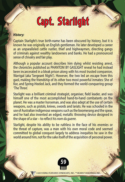 Phantom's Universe Character Card #59 - Captain Starlight
